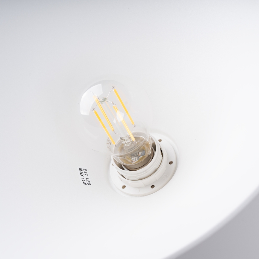 Kattokruunu johdossa ZUMA 1xE27/15W/230V halkaisija 30 cm valkoinen