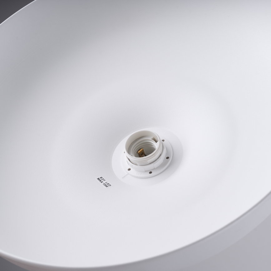 Kattokruunu johdossa GINA 1xE27/15W/230V halkaisija 38 cm valkoinen