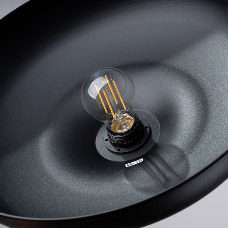 Kattokruunu johdossa GINA 1xE27/15W/230V halkaisija 38 cm musta