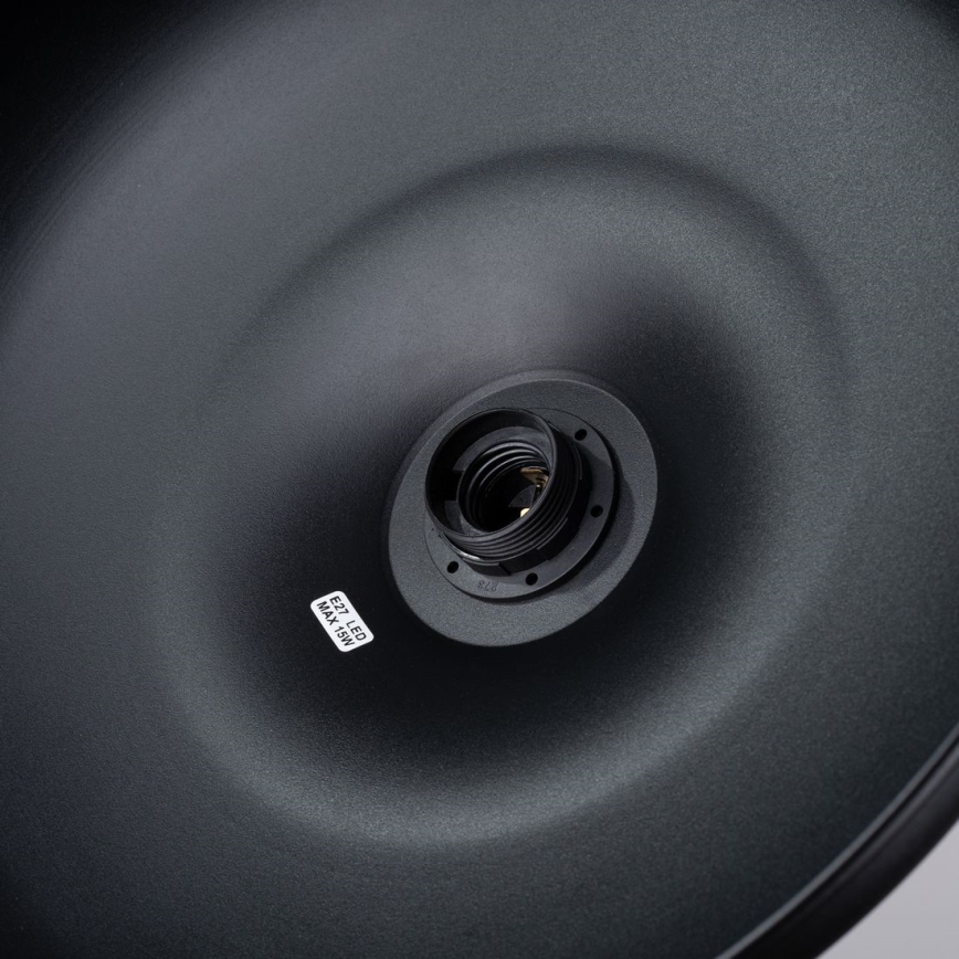 Kattokruunu johdossa GINA 1xE27/15W/230V halkaisija 38 cm musta