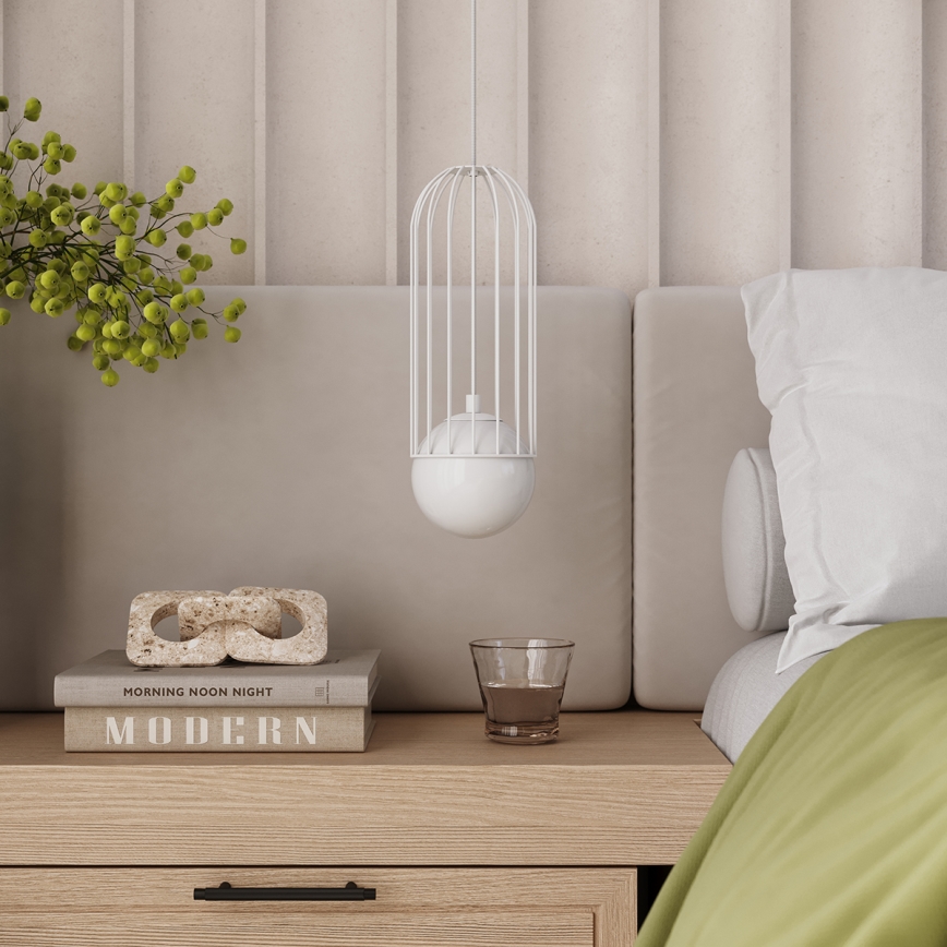 Kattokruunu johdossa BRINA 1xG9/8W/230V valkoinen