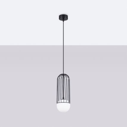 Kattokruunu johdossa BRINA 1xG9/8W/230V musta