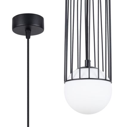 Kattokruunu johdossa BRINA 1xG9/8W/230V musta