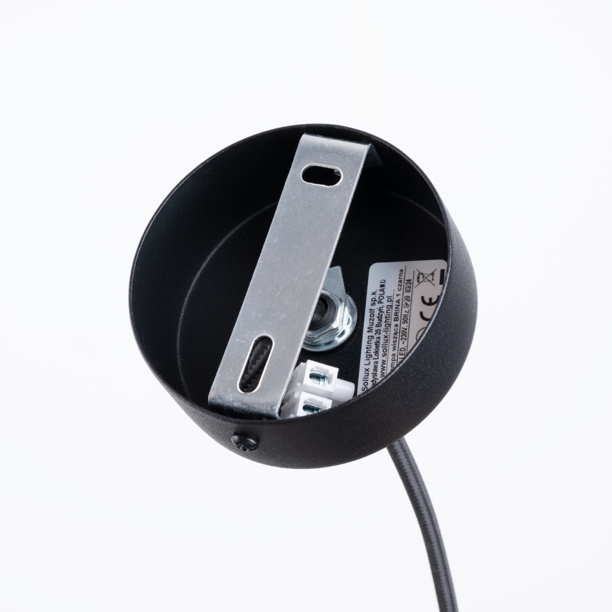 Kattokruunu johdossa BRINA 1xG9/8W/230V musta