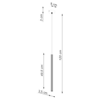 Kattokruunu johdossa ARCHE 1xG9/8W/230V musta