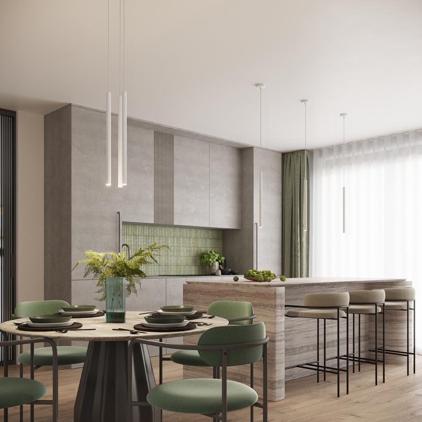 Kattokruunu johdossa ARCHE 3xG9/8W/230V valkoinen