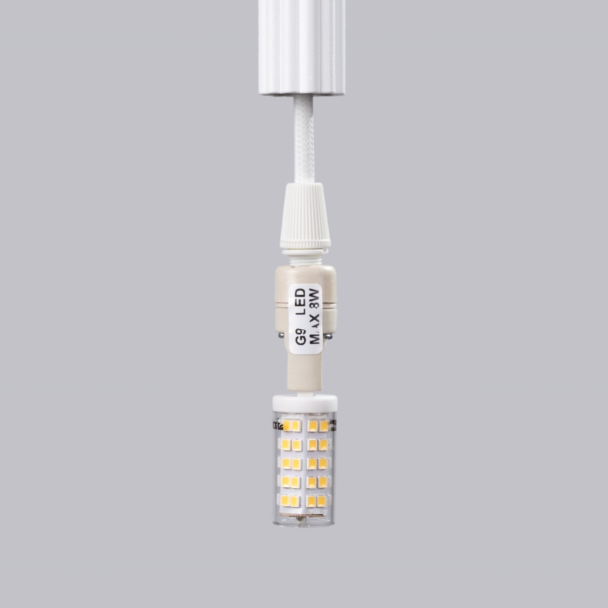Kattokruunu johdossa ARCHE 3xG9/8W/230V valkoinen