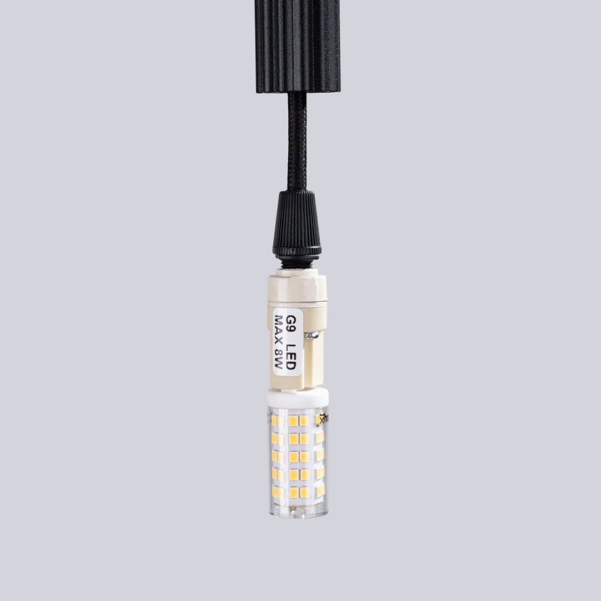 Kattokruunu johdossa ARCHE 3xG9/8W/230V musta