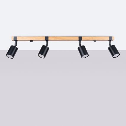 Kohdevalo FAGER 4xGU10/10W/230V musta