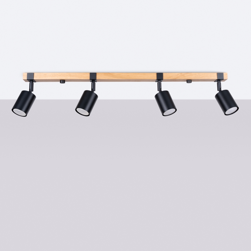 Kohdevalo FAGER 4xGU10/10W/230V musta