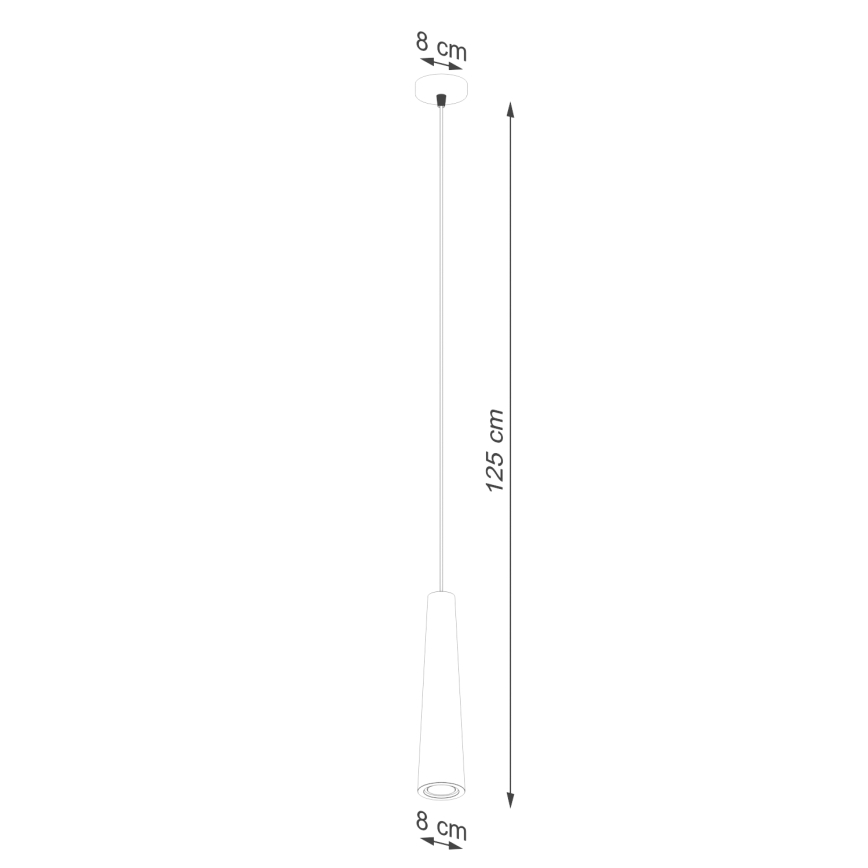 Kattokruunu johdossa ELECTRA 1xGU10/10W/230V betoni/harmaa