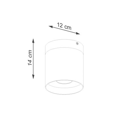 Kohdevalo RIF 1xGU10/10W/230V halkaisija 12 cm musta