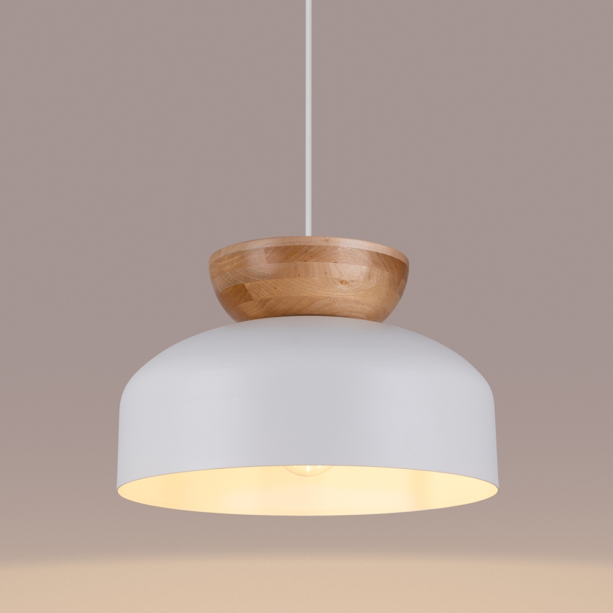 Kattokruunu johdossa MARION 1xE27/15W/230V halkaisija 29,5 cm valkoinen
