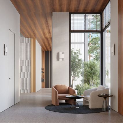 Seinävalaisin DURLIN 2xG9/8W/230V valkoinen