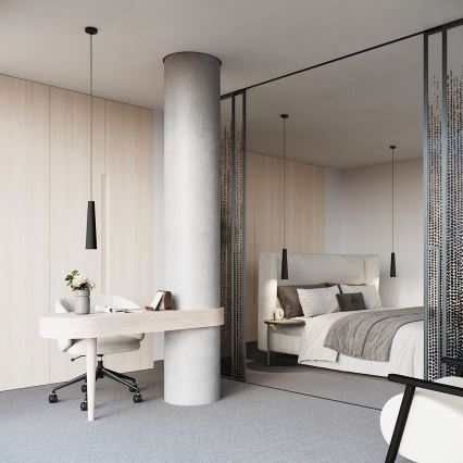 Kattokruunu johdossa ELECTRA 1xGU10/10W/230V betoni/musta