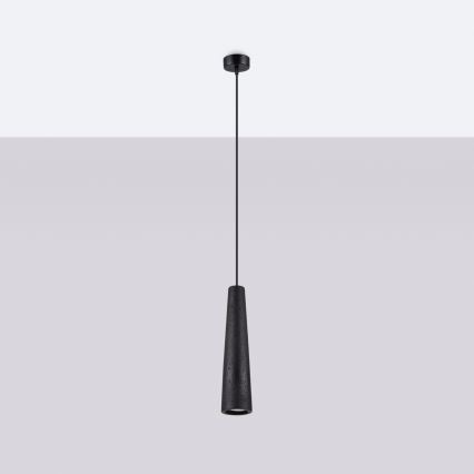 Kattokruunu johdossa ELECTRA 1xGU10/10W/230V betoni/musta