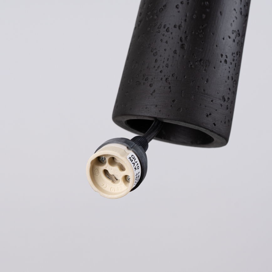 Kattokruunu johdossa ELECTRA 1xGU10/10W/230V betoni/musta