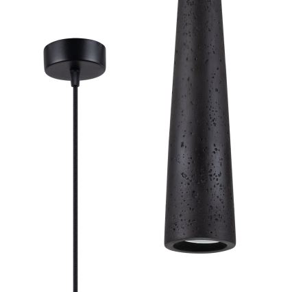 Kattokruunu johdossa ELECTRA 1xGU10/10W/230V betoni/musta