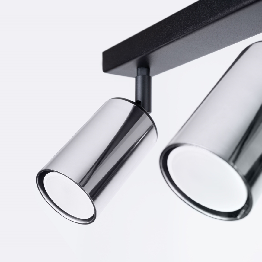 Kohdevalo WINX 2xGU10/10W/230V musta/kiiltävä kromi