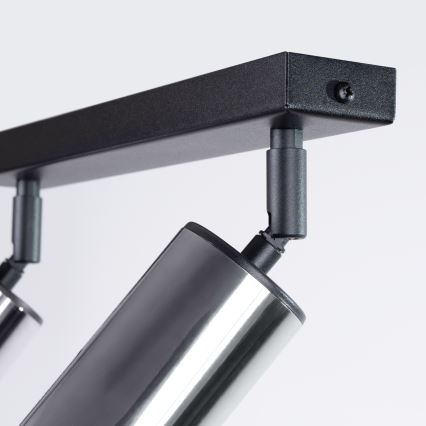 Kohdevalo WINX 2xGU10/10W/230V musta/kiiltävä kromi