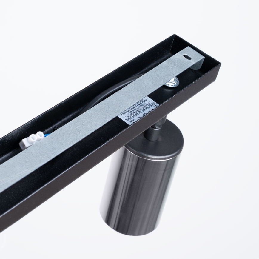 Kohdevalo WINX 2xGU10/10W/230V musta/kiiltävä kromi