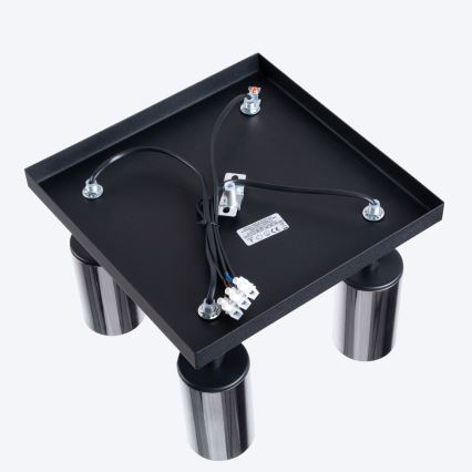 Kohdevalo WINX 4xGU10/10W/230V musta/kiiltävä kromi