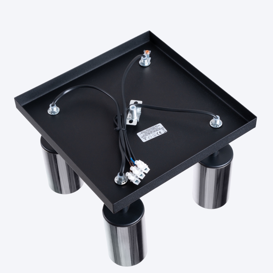 Kohdevalo WINX 4xGU10/10W/230V musta/kiiltävä kromi