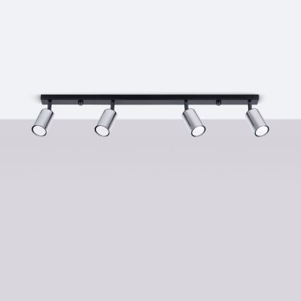 Kohdevalo WINX 4xGU10/10W/230V musta/kiiltävä kromi