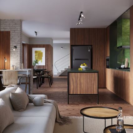 Kohdevalo WINX 6xGU10/10W/230V musta/kiiltävä kromi