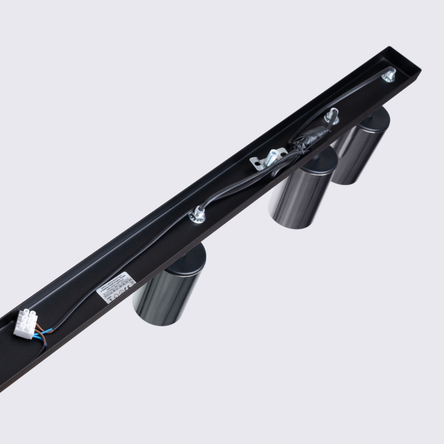 Kohdevalo WINX 6xGU10/10W/230V musta/kiiltävä kromi