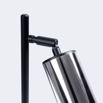 Pöytävalaisin WINX 1xGU10/10W/230V musta/kiiltävä kromi