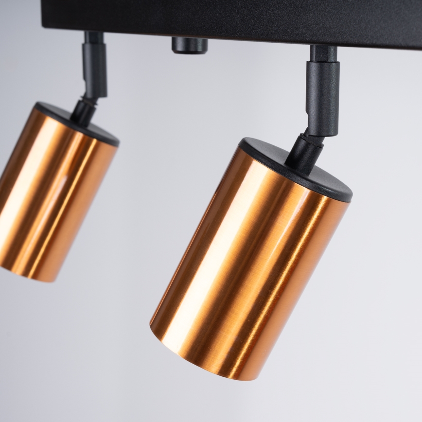 Kohdevalo WINX 4xGU10/10W/230V musta/kupari