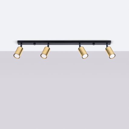 Kohdevalo WINX 4xGU10/10W/230V musta/kulta