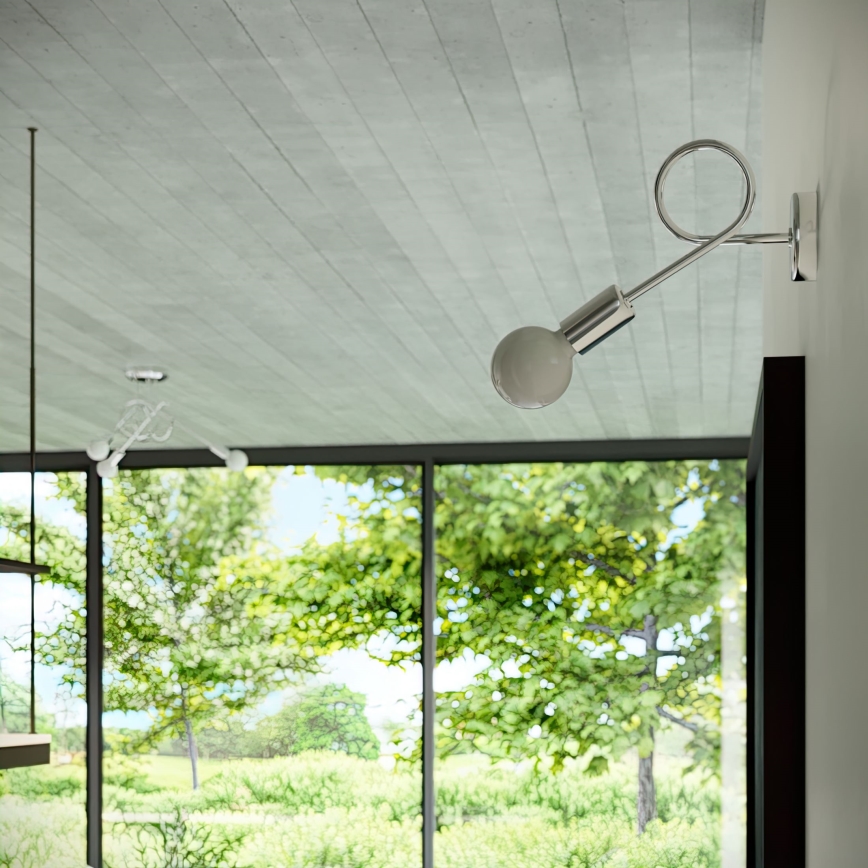 Kiinteä kattokruunu LOOP 3xE27/15W/230V kiiltävä kromi