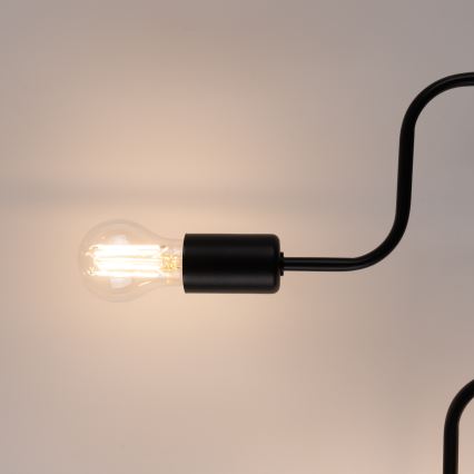 Kiinteä kattokruunu VECTOR 6xE27/15W/230V musta