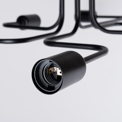 Kiinteä kattokruunu VECTOR 6xE27/15W/230V musta