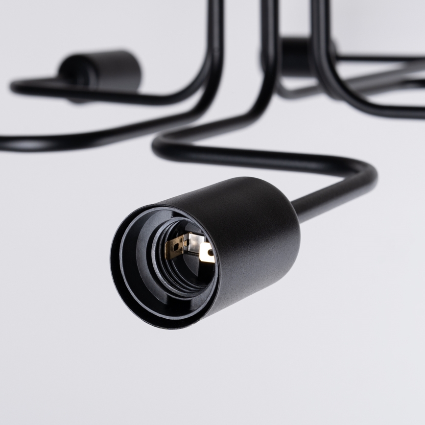 Kiinteä kattokruunu VECTOR 6xE27/15W/230V musta