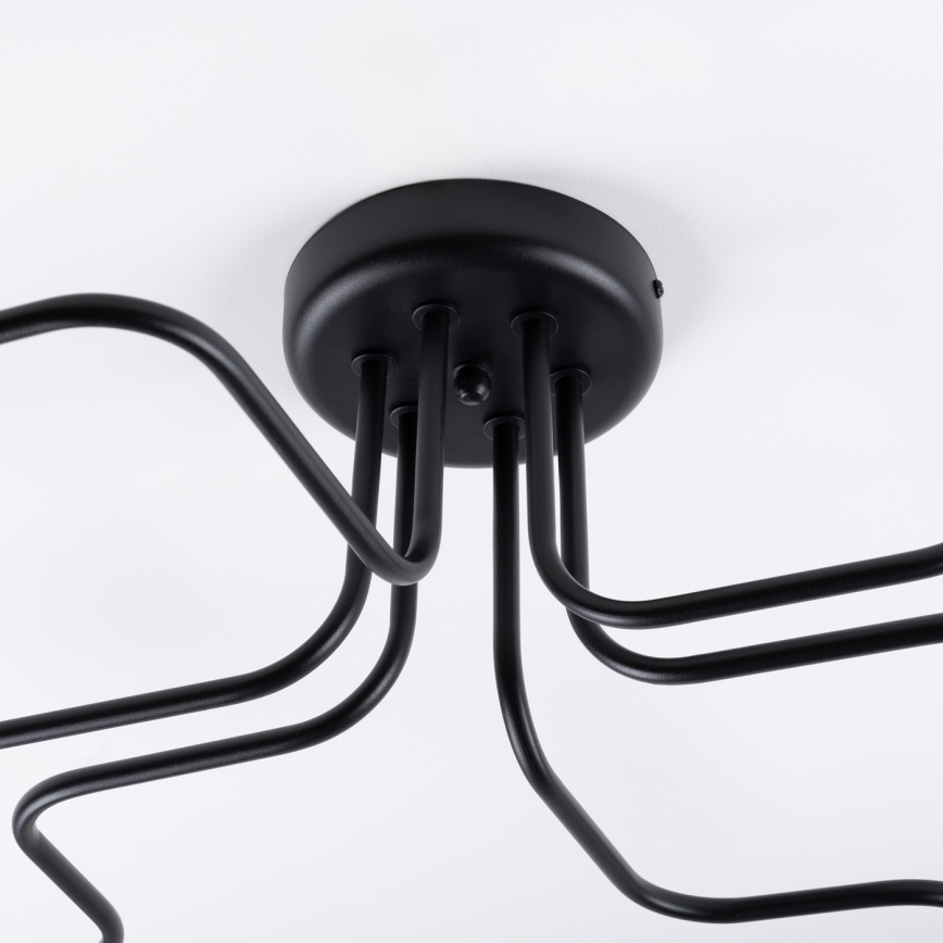 Kiinteä kattokruunu VECTOR 6xE27/15W/230V musta