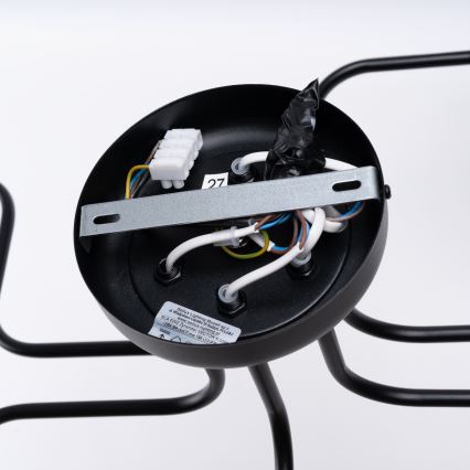 Kiinteä kattokruunu VECTOR 6xE27/15W/230V musta