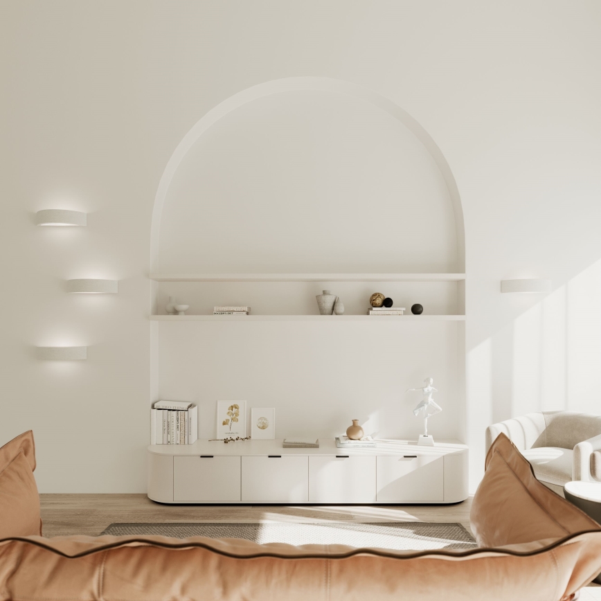 Seinävalaisin ATENA 1xE27/15W/230V 30 cm valkoinen