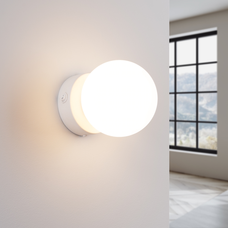 Seinävalaisin YOLI 1xG9/8W/230V valkoinen