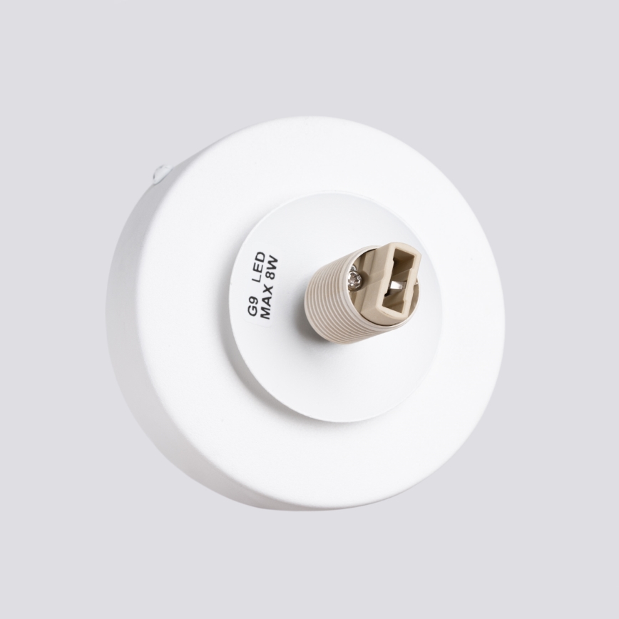 Seinävalaisin YOLI 1xG9/8W/230V valkoinen