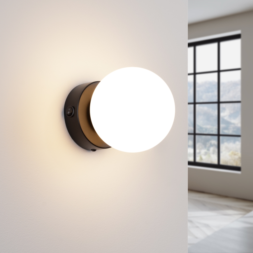 Seinävalaisin YOLI 1xG9/8W/230V musta