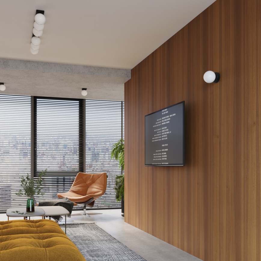 Seinävalaisin YOLI 1xG9/8W/230V musta