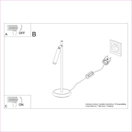 Pöytävalaisin PASTELO 1xG9/8W/230V musta