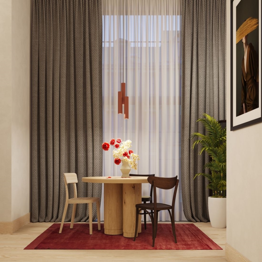 Kattokruunu johdossa LAGOS 3xGU10/10W/230V punainen