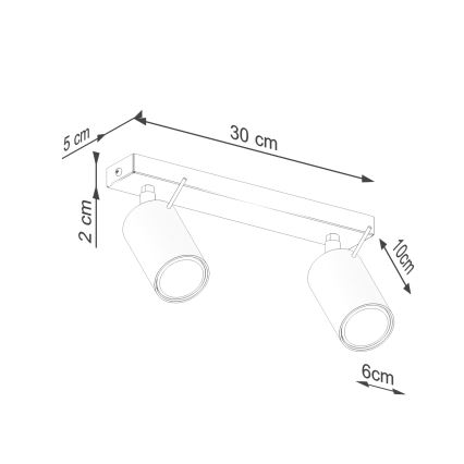 Kohdevalo RING 2xGU10/10W/230V vihreä