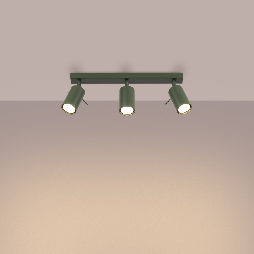 Kohdevalo RING 3xGU10/10W/230V vihreä