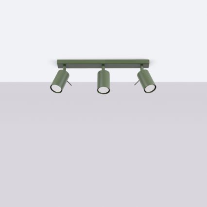 Kohdevalo RING 3xGU10/10W/230V vihreä