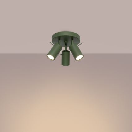 Kohdevalo RING 3xGU10/10W/230V vihreä